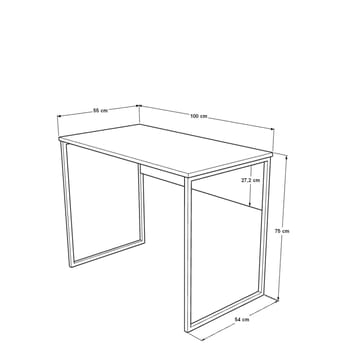 Valren Skrivbord 100x75x55 cm - Ek - Möbler - Hemmakontor - Skrivbord