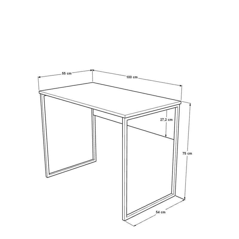 Valren Skrivbord 100x75x55 cm - Ek - Möbler - Hemmakontor - Skrivbord