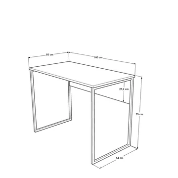 Valren Skrivbord 100x75x55 cm - Vit - Möbler - Hemmakontor - Skrivbord