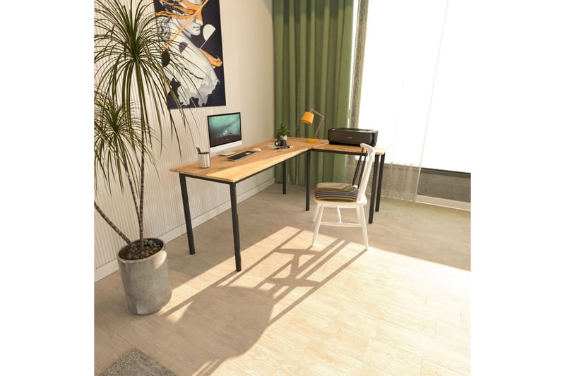 Viva Skrivbord 120x150 cm - Svart/Natur - Möbler - Hemmakontor - Skrivbord