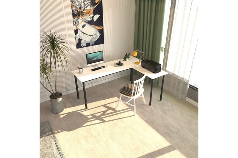 Viva Skrivbord 120x150 cm - Svart/Vit - Möbler - Hemmakontor - Skrivbord