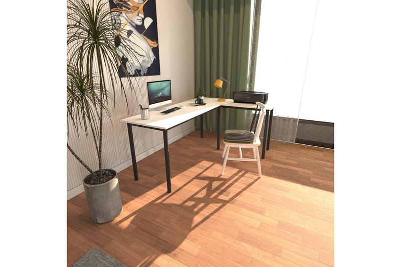 Viva Skrivbord 120x150 cm - Svart/Vit - Möbler - Hemmakontor - Skrivbord