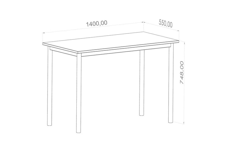 Viva Skrivbord 140 cm - Ek/Svart - Möbler - Hemmakontor - Skrivbord