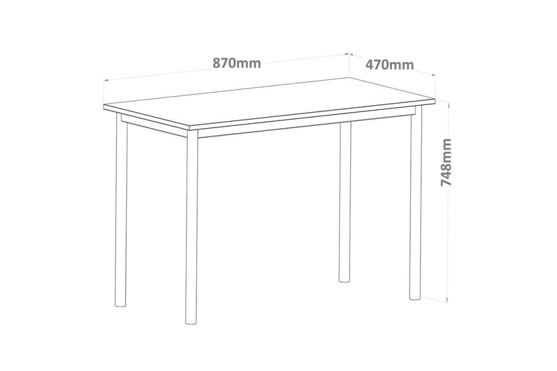 Viva Skrivbord 47x87 cm - Svart - Möbler - Hemmakontor - Skrivbord