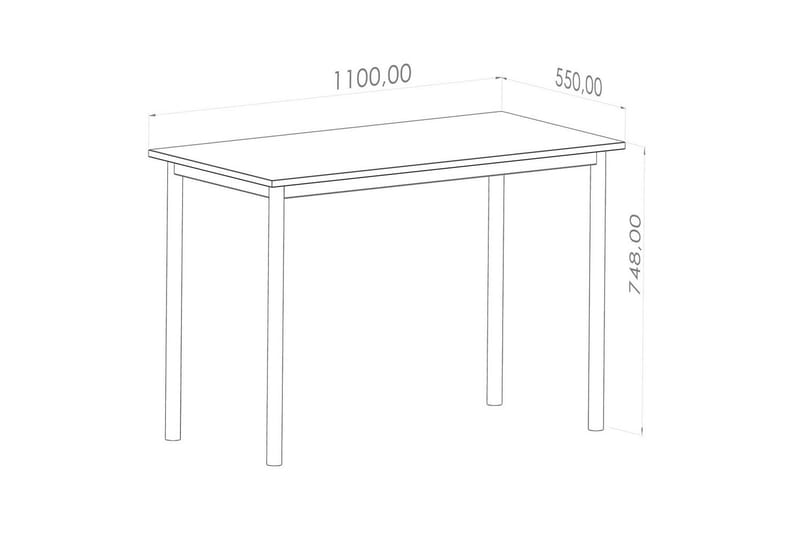 Viva Skrivbord 55x110 cm - Svart/Vit - Möbler - Hemmakontor - Skrivbord