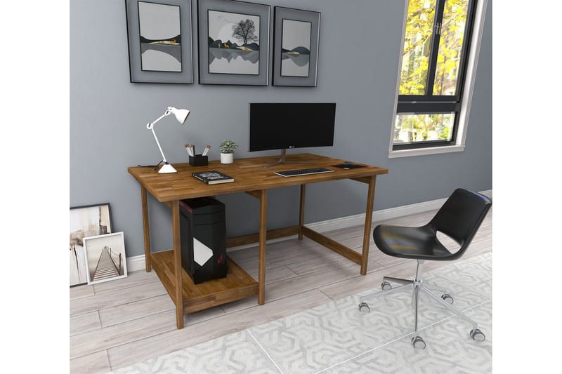 ZHAXDIFF Skrivbord 120 cm Valnöt - Bord - Skrivbord