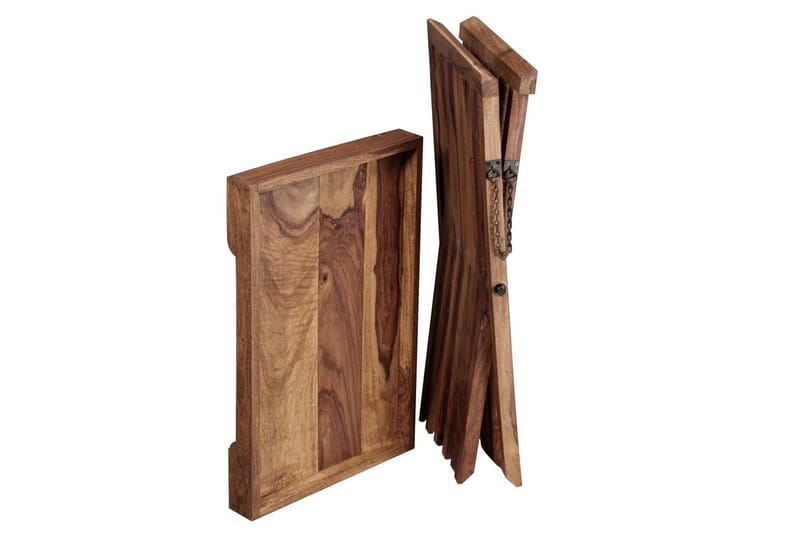 Sido bord Wohnling Rustik massivt trä hopfällbar korsbensdesign lantligt - Möbler - Bord