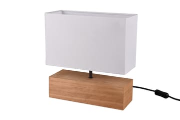 Woody Bordslampa 12X30cm E27 trä/ vit - Vit - Belysning - Inomhusbelysning & lampor - Fönsterlampor & fönsterbelysning - Fönsterlampa på fot