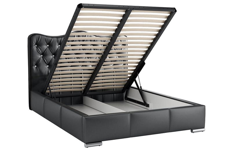 Aalbu Sängram 160x200 cm - Svart - Möbler - Sovrum - Sängram & sängstomme