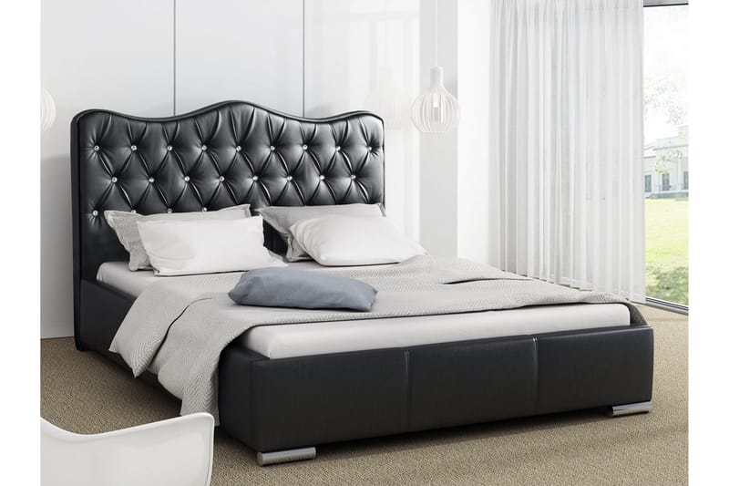 Aalbu Sängram 160x200 cm - Svart - Möbler - Sovrum - Sängram & sängstomme