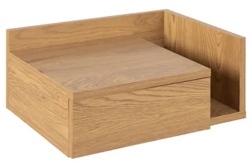 Abusala Vägghängt Sängbord & Nattduksbord 32 cm i Trä med Låda - Brun - Möbler - Sovrum - Sängbord