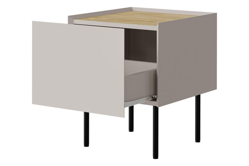 Akie Sängbord 40 cm - Beige - Möbler - Sovrum - Sängbord