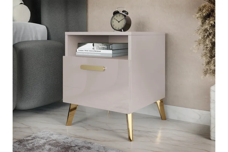 Akihiko Sängbord 40 cm - Cashmere - Möbler - Sovrum - Sängbord