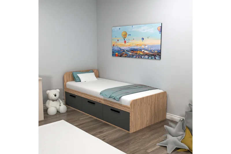 Akser Sängram 91x194 cm - Brun - Möbler - Sovrum - Sängram & sängstomme