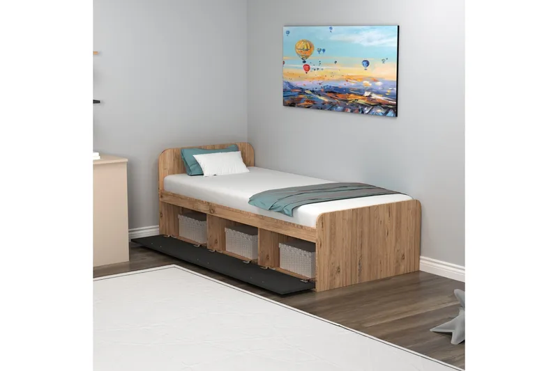 Akser Sängram 91x194 cm - Brun - Möbler - Sovrum - Sängram & sängstomme