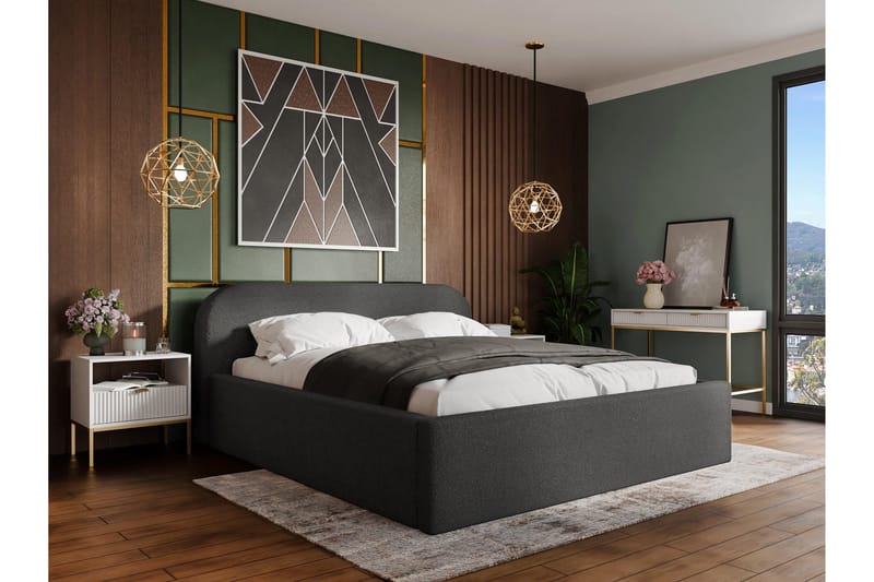 Alfiya Sängram 140x200 cm - Svart - Möbler - Sovrum - Sängram & sängstomme