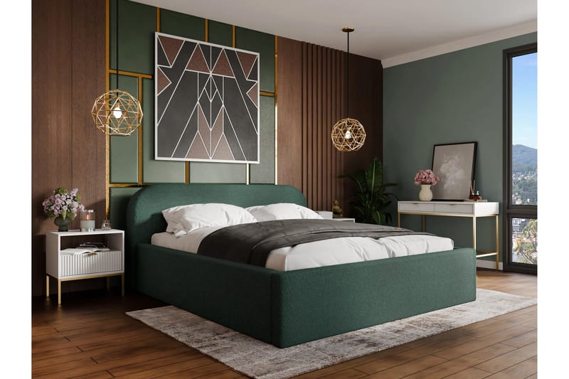 Alfiya Sängram 180x200 cm - Grön - Möbler - Sovrum - Sängram & sängstomme