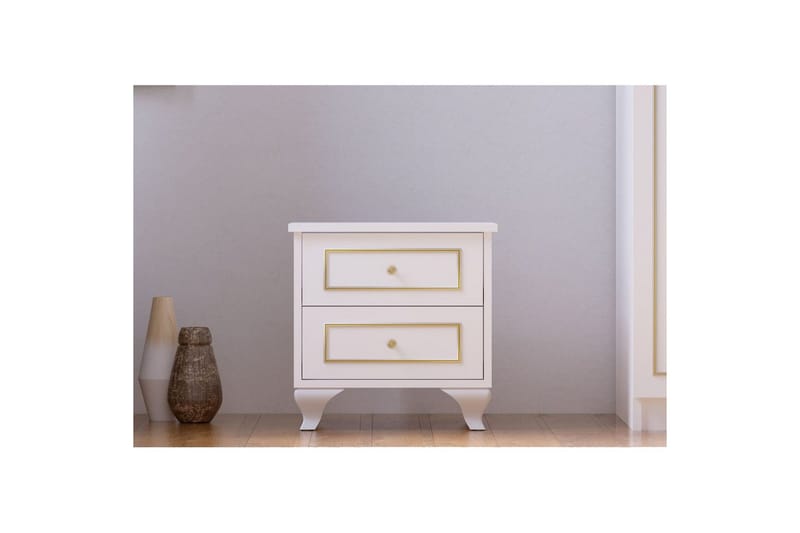 Alwen Sängbord 45 cm - Matt Vit - Möbler - Sovrum - Sängbord