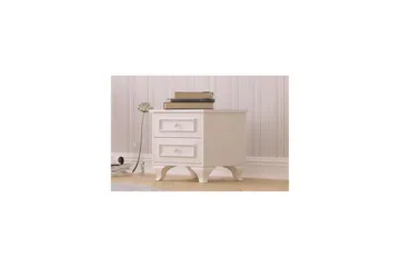 Alwen Sängbord 45 cm - Matt Vit - Möbler - Sovrum - Sängbord