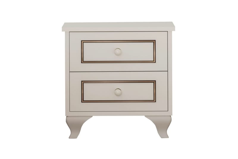 Alwen Sängbord 45 cm - Matt Vit - Möbler - Sovrum - Sängbord