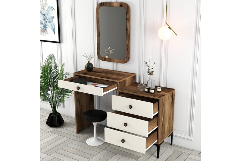 Ameias Möbelset För Sovrum Brun/Beige - Hanah Home - Möbler - Sovrum - Möbelset för sovrum