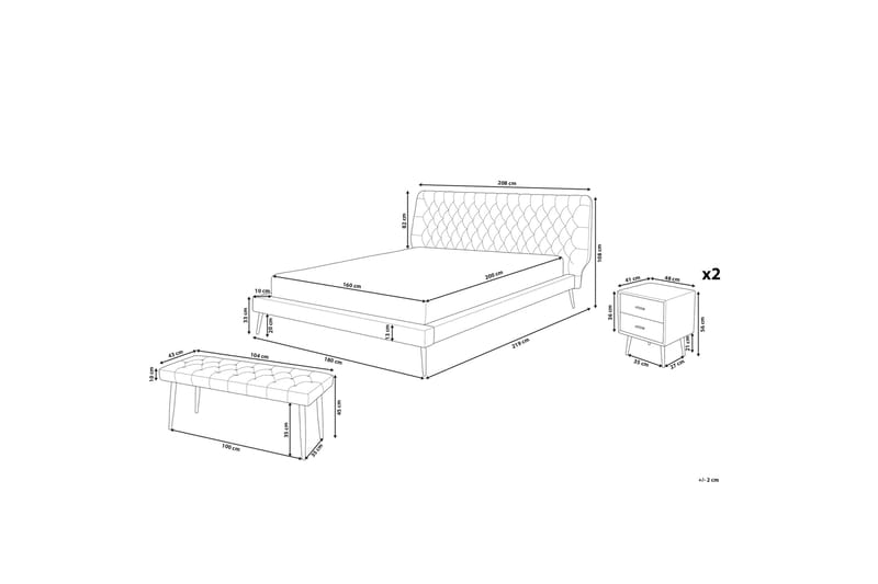Aranne Möbelset För Sovrum - Beige - Möbler - Sovrum - Möbelset för sovrum