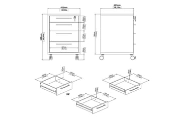 Astric Sängbord 48,2 cm - Vit - Möbler - Sovrum - Sängbord