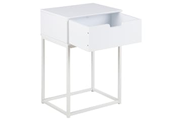 Azelia Sängbord 30 cm - Vit - Möbler - Sovrum - Sängbord
