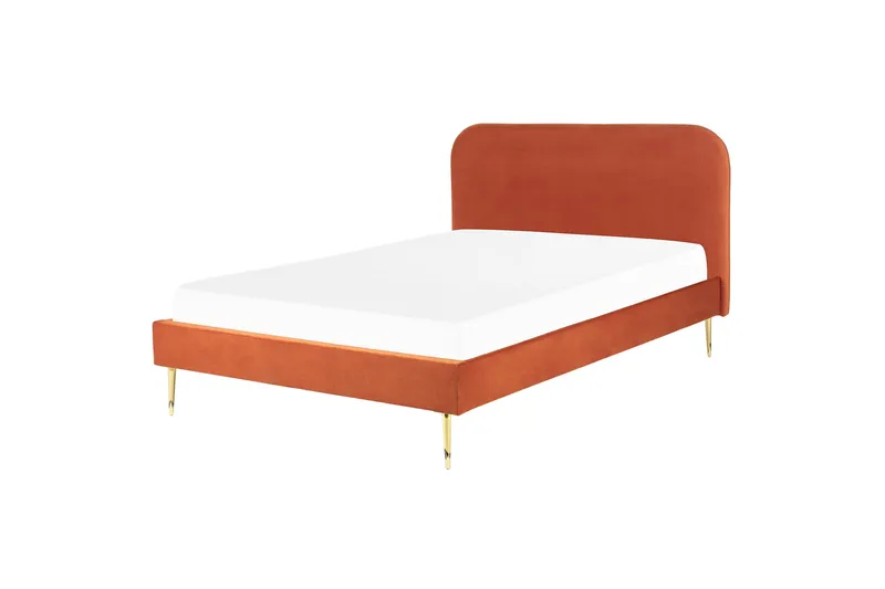 Baako Sängram 140x200 cm - Orange/Guld - Möbler - Sovrum - Sängram & sängstomme