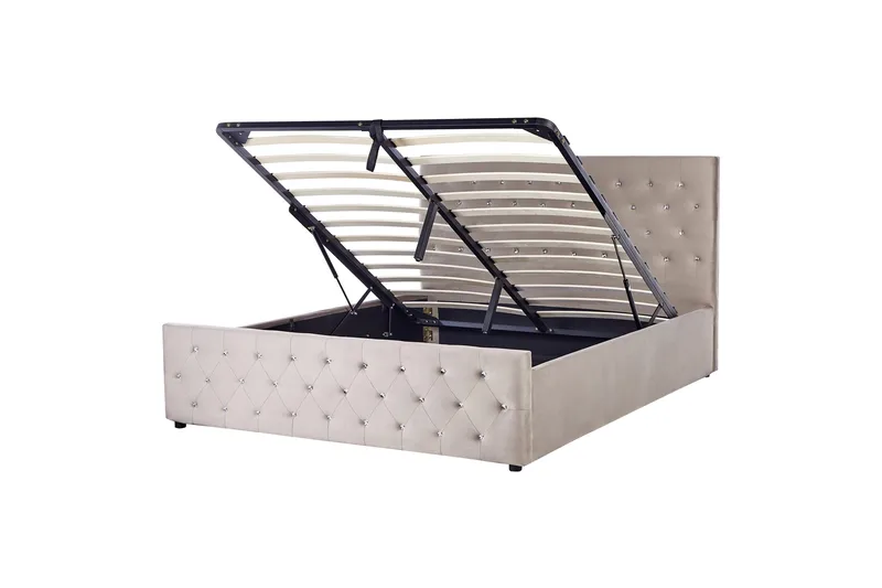 Badar Sängram 160x200 cm - Taupe - Möbler - Sovrum - Sängram & sängstomme