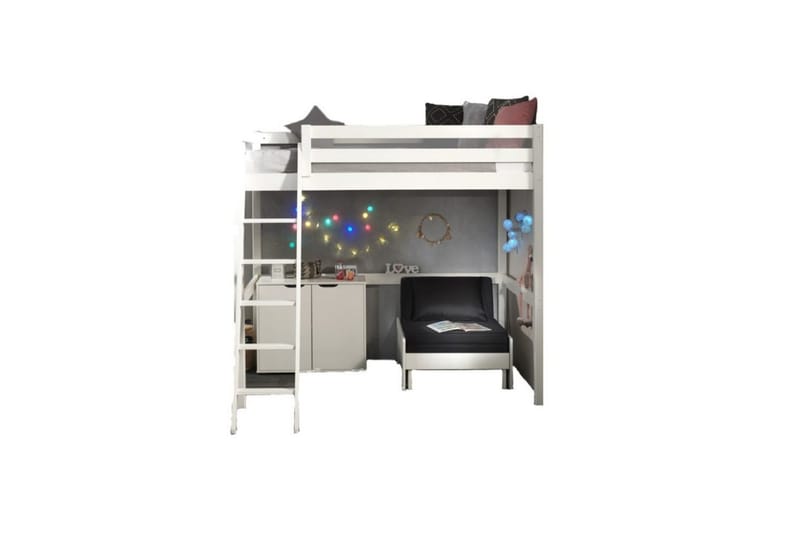 Bäddsoffa och byrå Pino Mezzanine 2-dörrar 140 x 200 cm - 140 x 200 cm - Möbler - Sovrum - Möbelset för sovrum