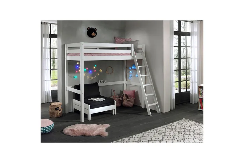 Bäddsoffa Pino Mezzanine Vit, 90 x 200 cm - Vit, 90 x 200 cm - Barn & bebis - Barnmöbler - Barnmöbelset - Sovrumsset barn