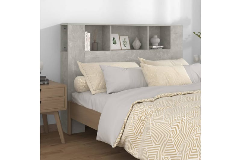 beBasic Huvudgavel med förvaring betonggrå 140x18,5x104,5 cm - Möbler - Sovrum - Sänggavlar