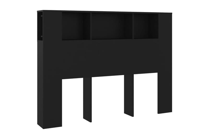 beBasic Huvudgavel med förvaring svart 140x18,5x104,5 cm - Möbler - Sovrum - Sänggavlar