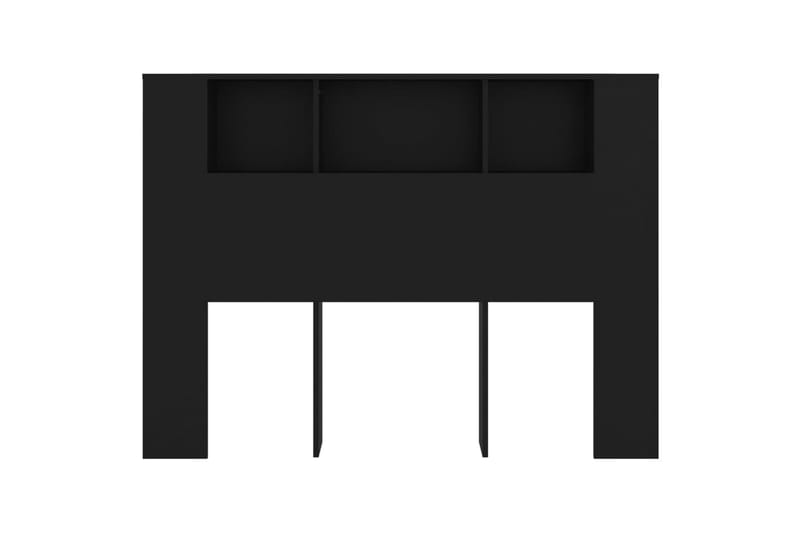 beBasic Huvudgavel med förvaring svart 140x18,5x104,5 cm - Sänggavlar