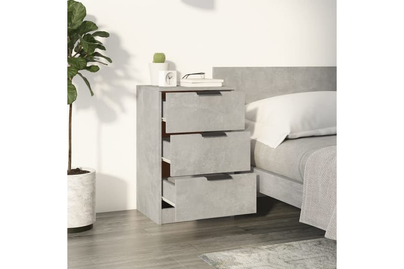 beBasic Sängbord 2 st betonggrå 40x36x65 cm - Möbler - Sovrum - Sängbord