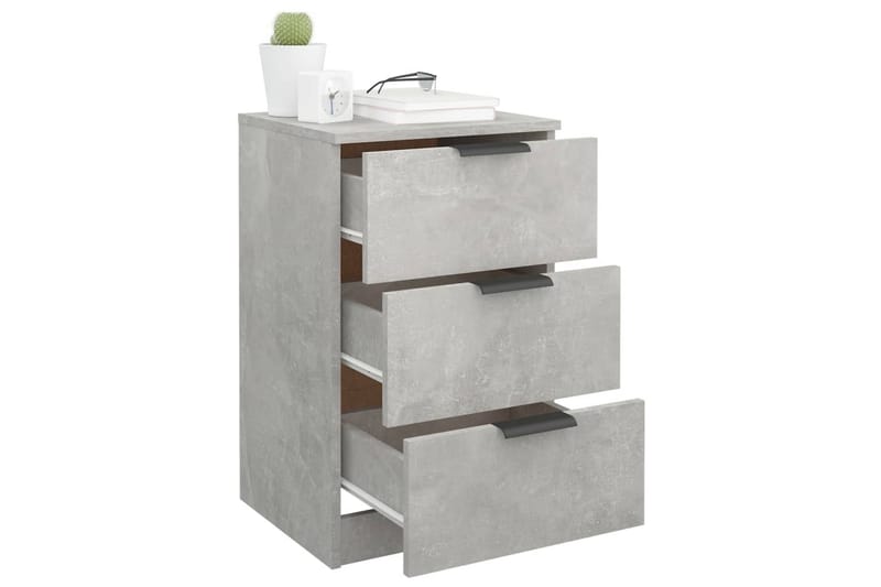 beBasic Sängbord 2 st betonggrå 40x36x65 cm - Möbler - Sovrum - Sängbord