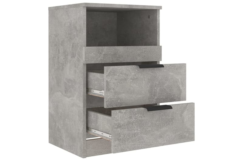 beBasic Sängbord 2 st betonggrå konstruerat trä - Sängbord - Bord