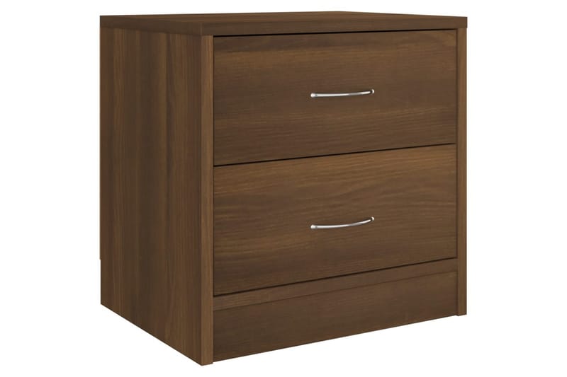beBasic Sängbord 2 st brun ek 40x30x40 cm konstruerat trä - Möbler - Sovrum - Sängbord