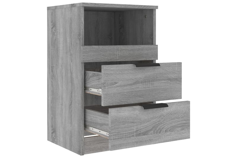 beBasic Sängbord 2 st grå sonoma konstruerat trä - Sängbord - Bord