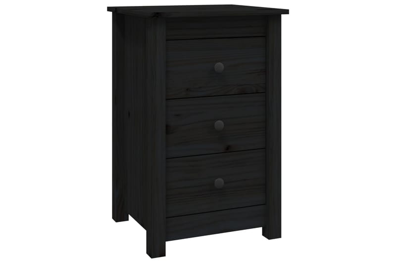 beBasic Sängbord 2 st svart 40x35x61,5 cm massiv furu - Möbler - Sovrum - Sängbord