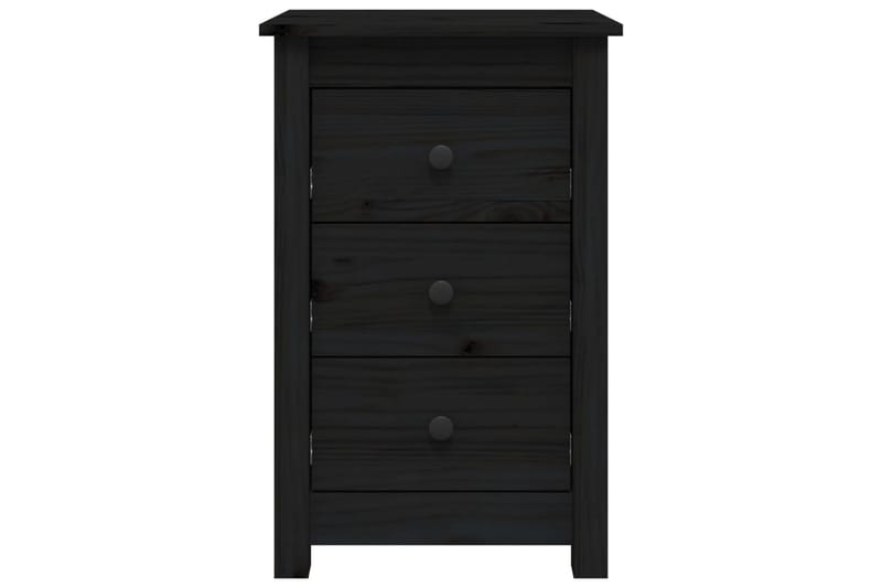 beBasic Sängbord 2 st svart 40x35x61,5 cm massiv furu - Möbler - Sovrum - Sängbord