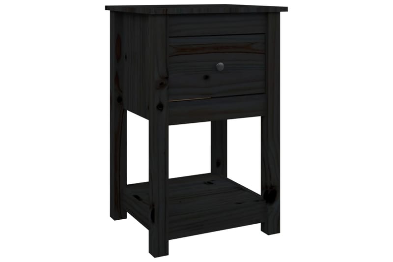 beBasic Sängbord 2 st svart 40x35x61,5 cm massiv furu - Möbler - Sovrum - Sängbord