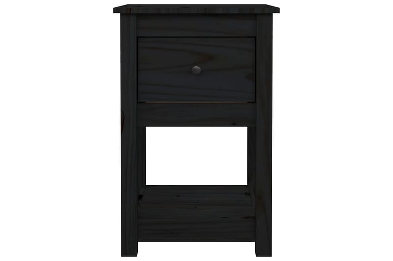 beBasic Sängbord 2 st svart 40x35x61,5 cm massiv furu - Möbler - Sovrum - Sängbord