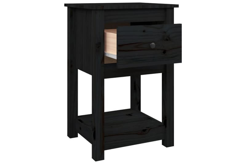 beBasic Sängbord 2 st svart 40x35x61,5 cm massiv furu - Möbler - Sovrum - Sängbord