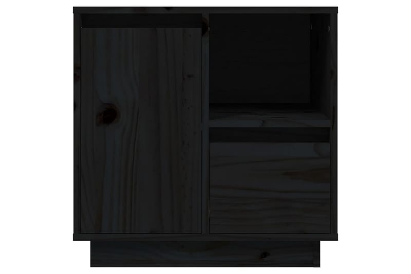 beBasic Sängbord 2 st svart 50x34x50 cm massivt furuträ - Möbler - Sovrum - Sängbord