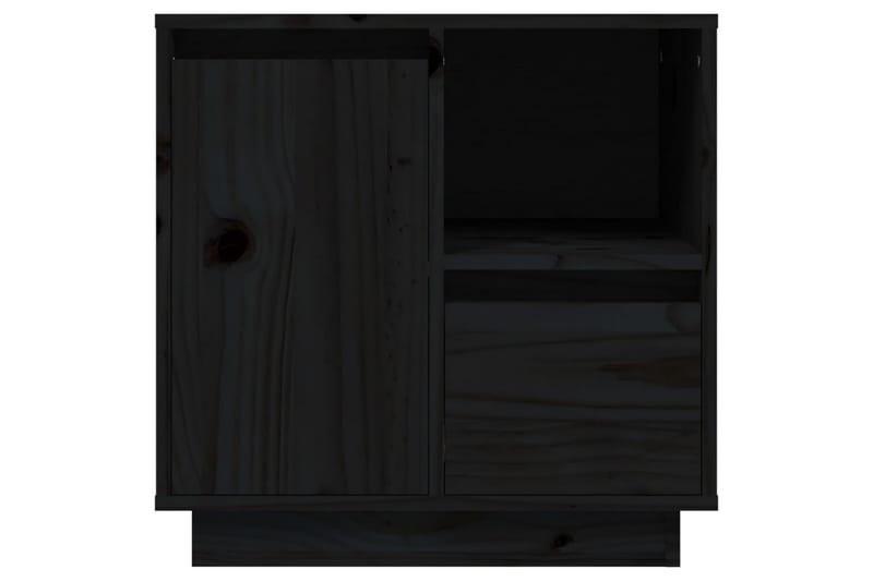 beBasic Sängbord 2 st svart 50x34x50 cm massivt furuträ - Sängbord - Bord