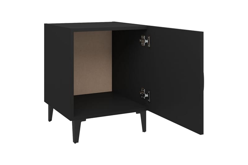 beBasic Sängbord 2 st svart konstruerat trä - Sängbord - Bord