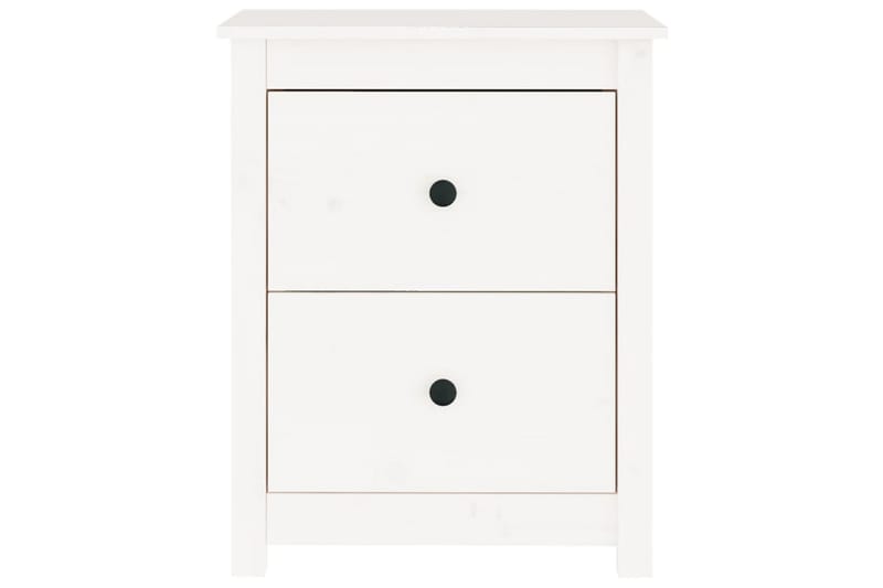 beBasic Sängbord 2 st vit 50x35x61,5 cm massiv furu - Möbler - Sovrum - Sängbord