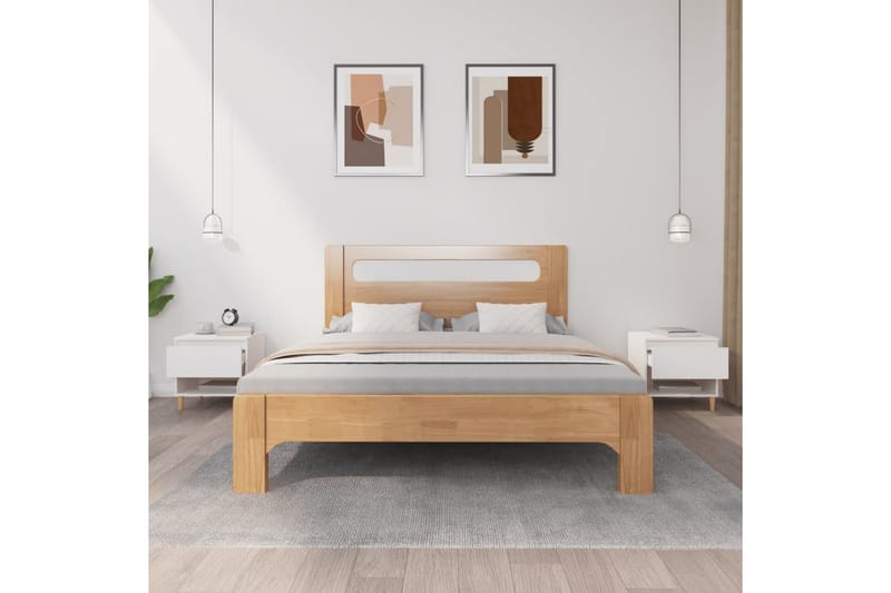 beBasic Sängbord 2 st vit 50x46x50 cm konstruerat trä - Sängbord - Bord